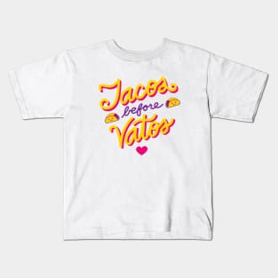 Tacos Before Vatos Kids T-Shirt